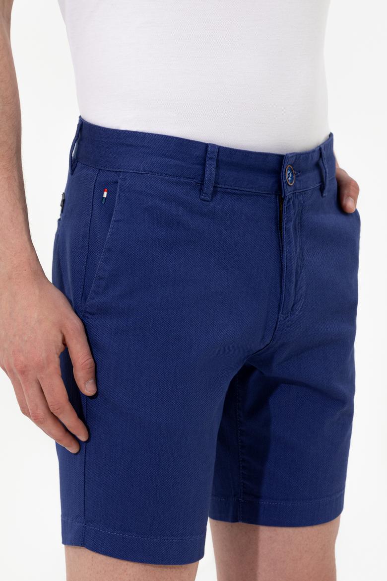 Erkek Mavi Dokuma Şort - 50246140057