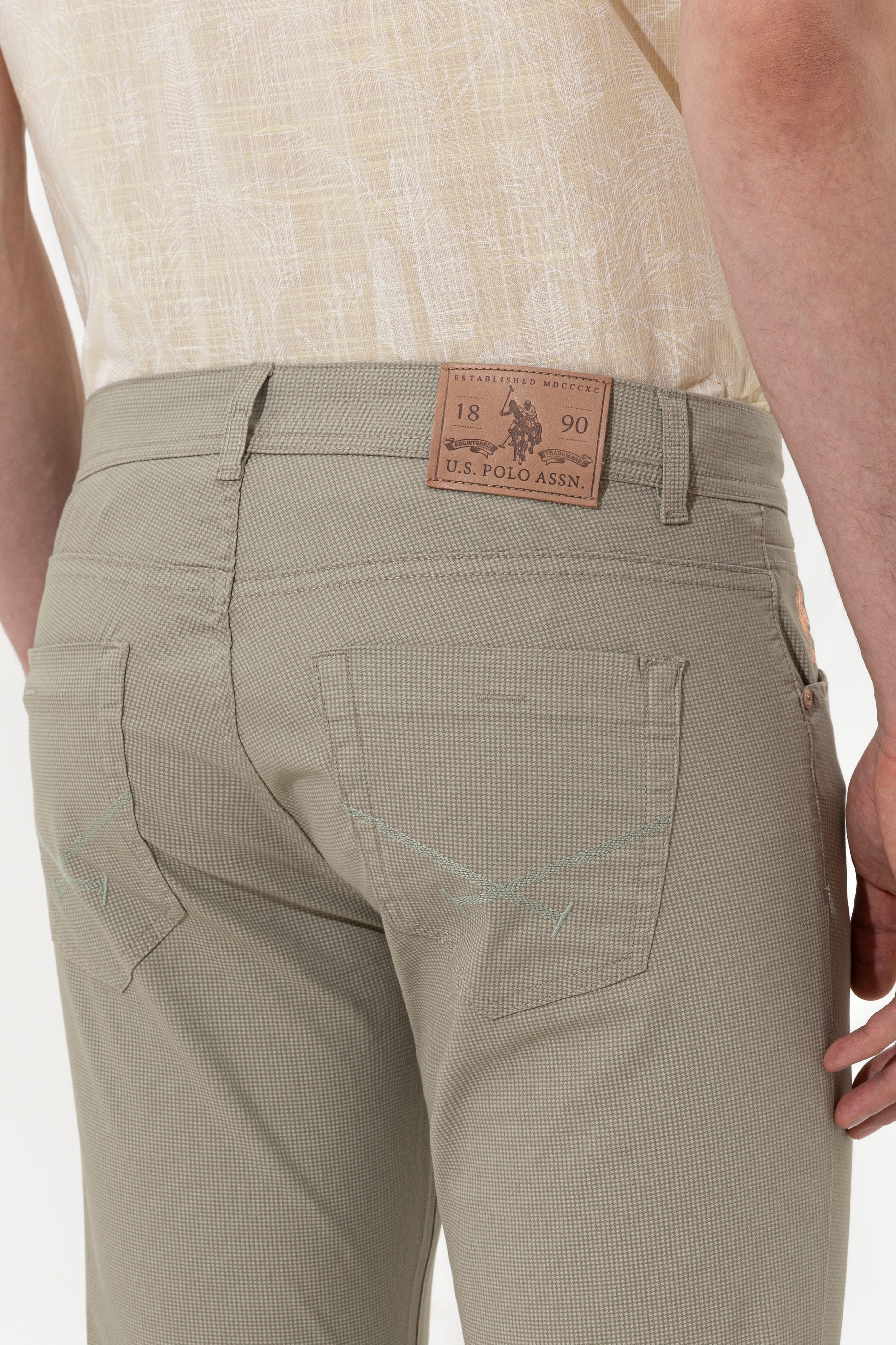 Erkek Slim Fit Haki Kanvas Pantolon - Image 7