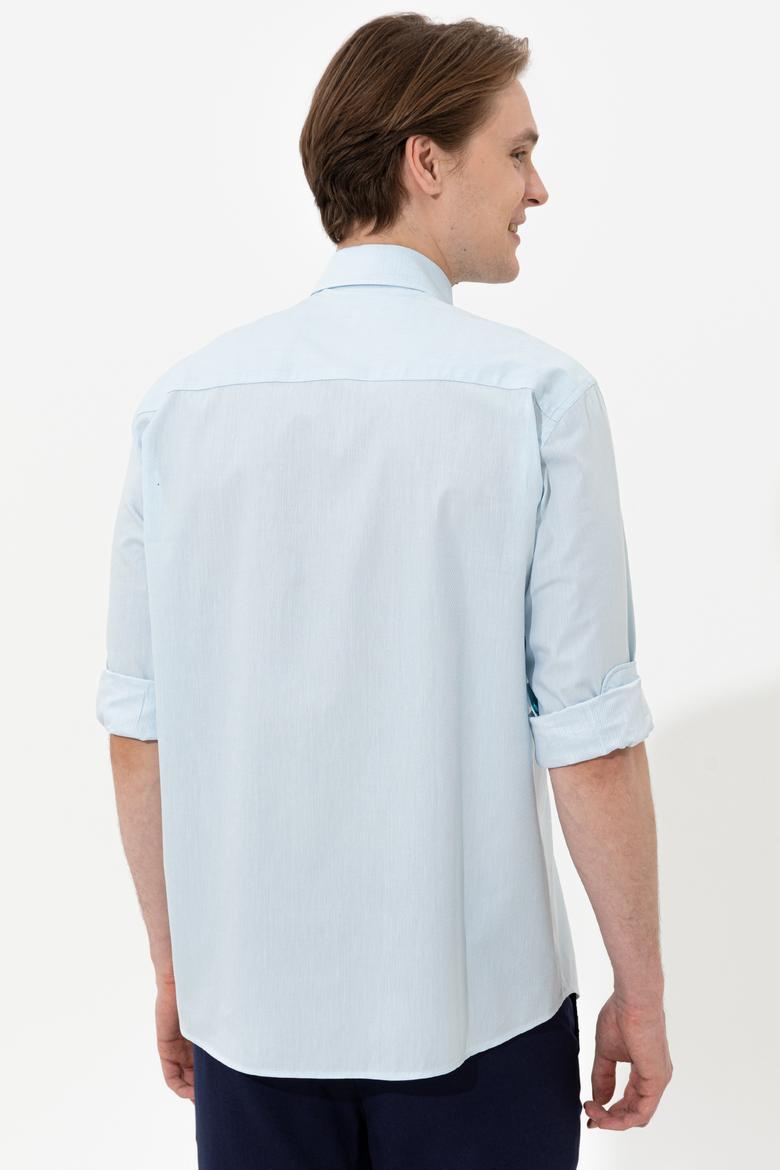 Erkek Turkuaz Uzun Kollu Gömlek - 50247123003