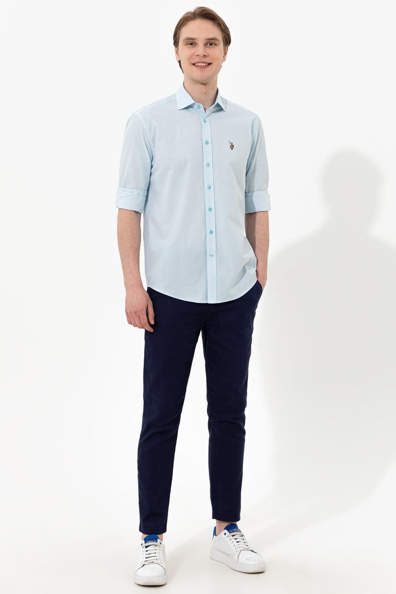 Erkek Turkuaz Uzun Kollu Gömlek - 50247123003