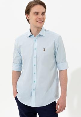 Erkek Turkuaz Uzun Kollu Gömlek - 50247123003