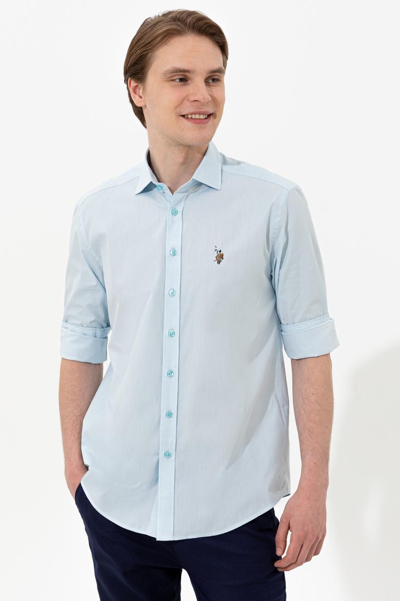 Erkek Turkuaz Uzun Kollu Gömlek - 50247123003