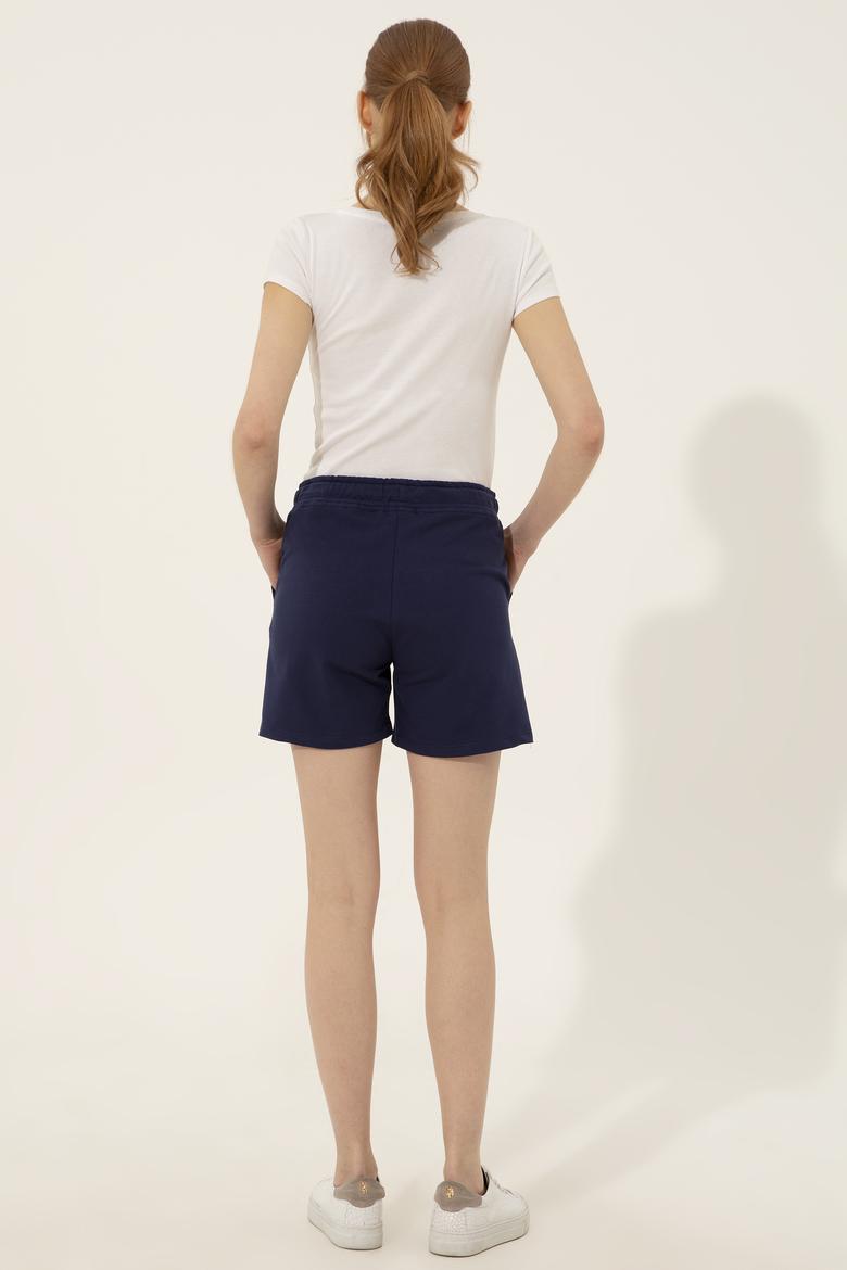 Kadın Lacivert Örme Şort - 50253134007