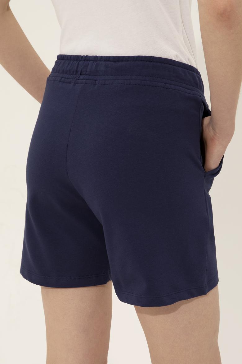 Kadın Lacivert Örme Şort - 50253134007