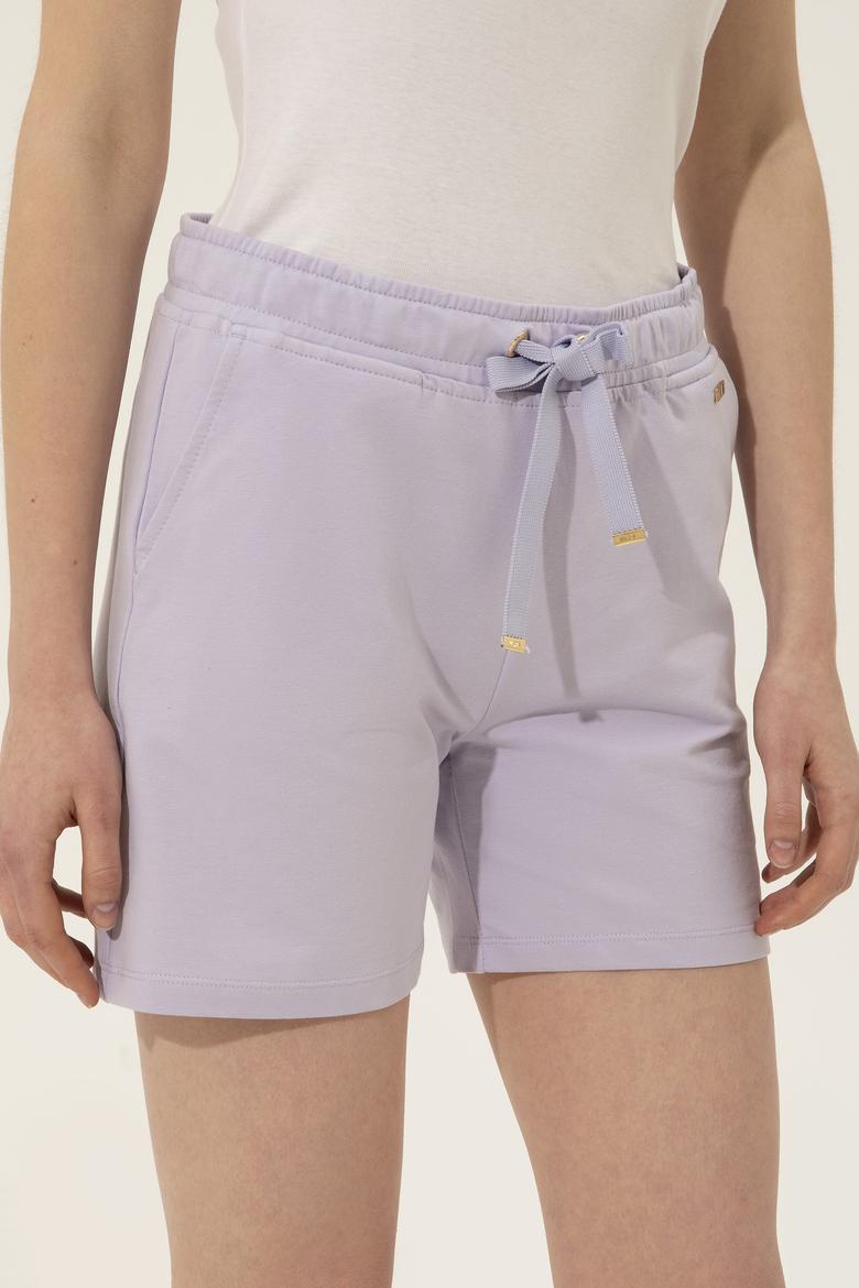 Kadın Lila Örme Şort - 50253134022