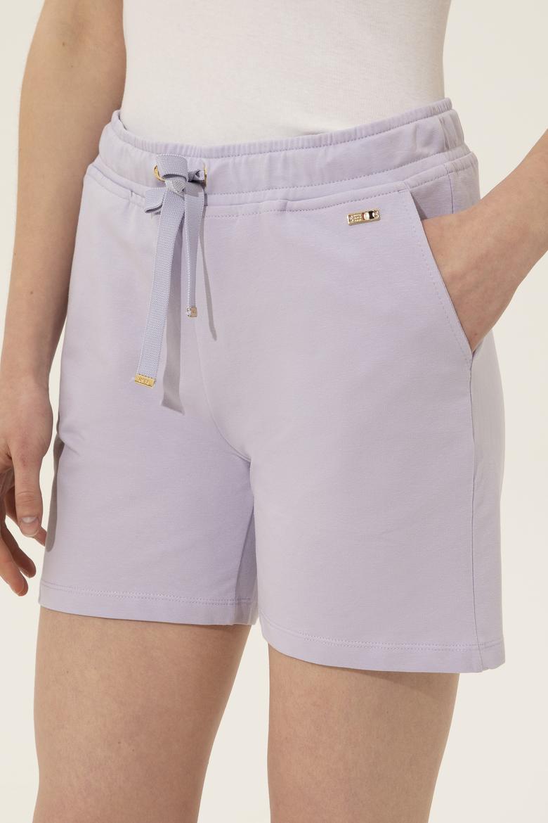 Kadın Lila Örme Şort - 50253134022