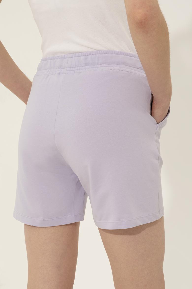 Kadın Lila Örme Şort - 50253134022