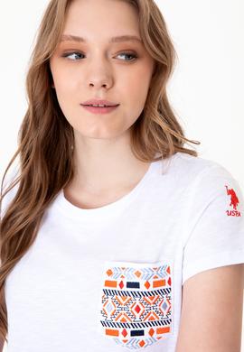 Kadın Beyaz Tişört - 50252286008