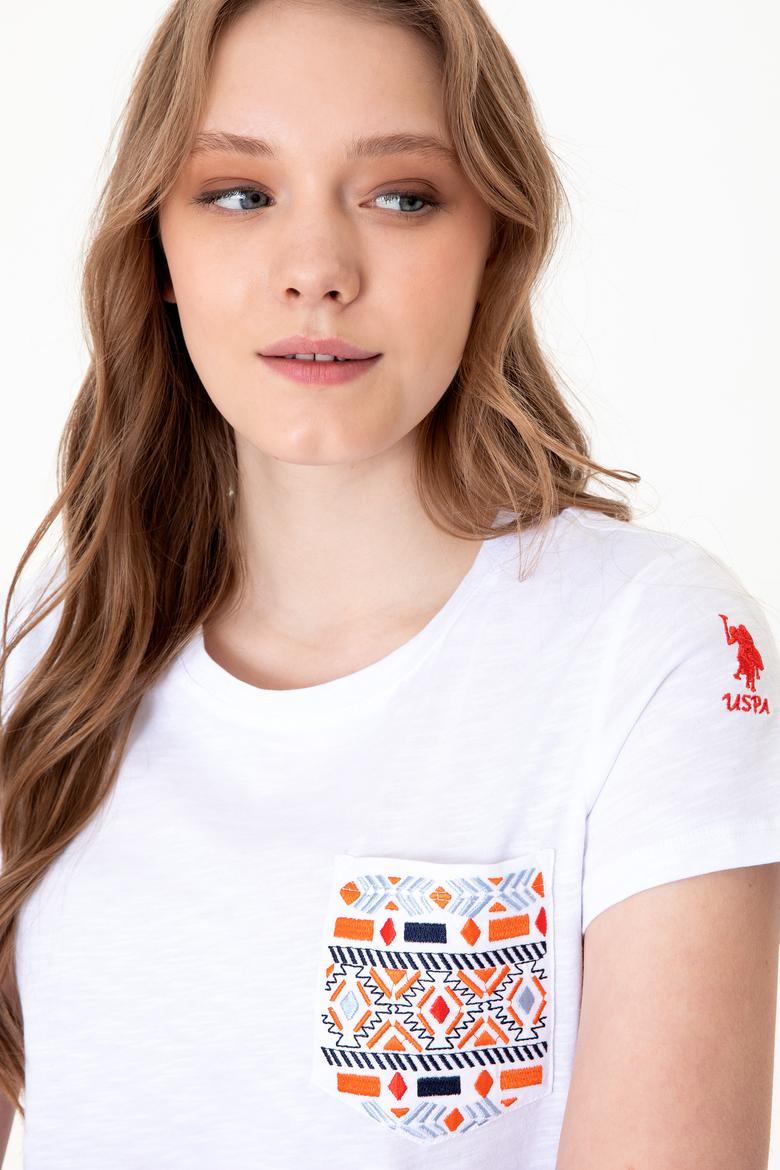 Kadın Beyaz Tişört - 50252286008