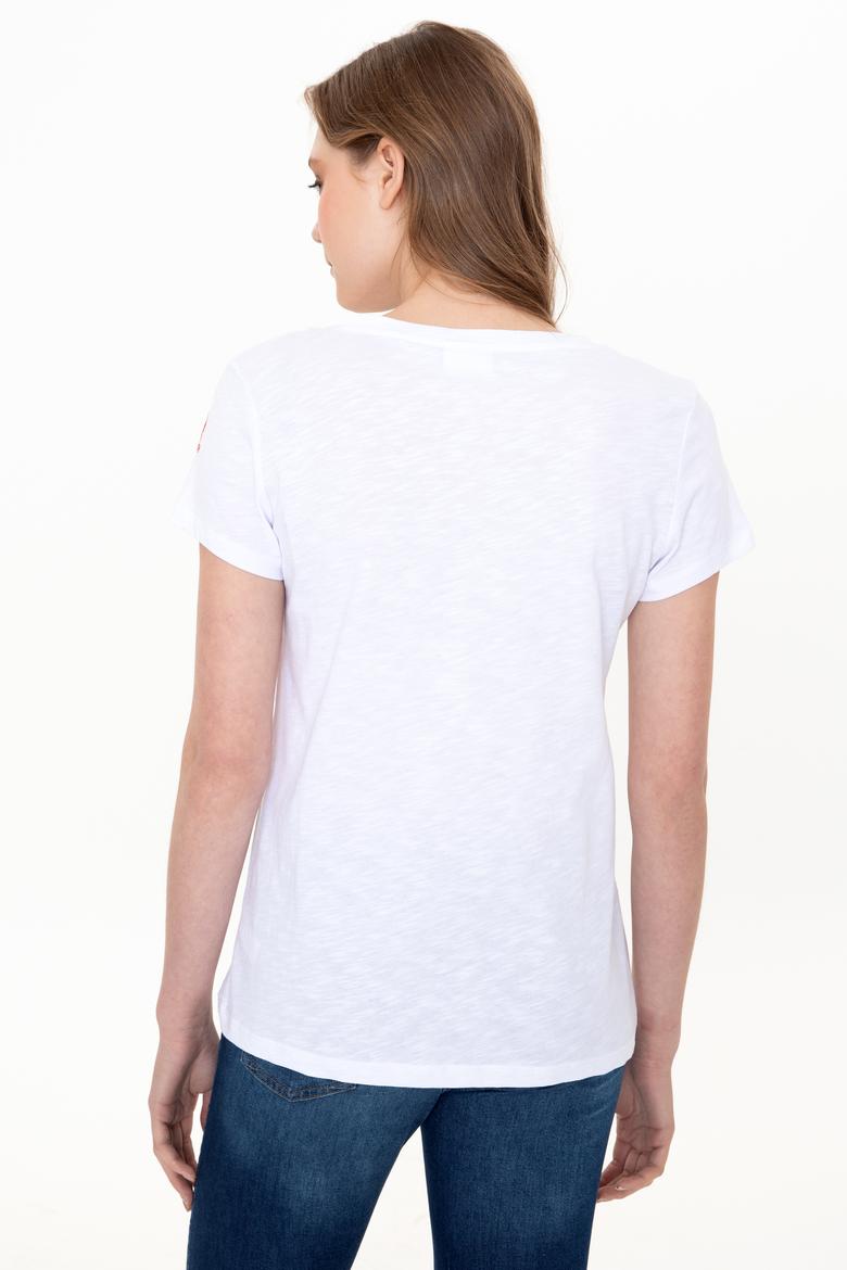 Kadın Beyaz Tişört - 50252286008