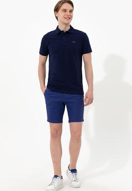 Erkek Lacivert Polo Yaka Basic T-Shirt - 50251701028