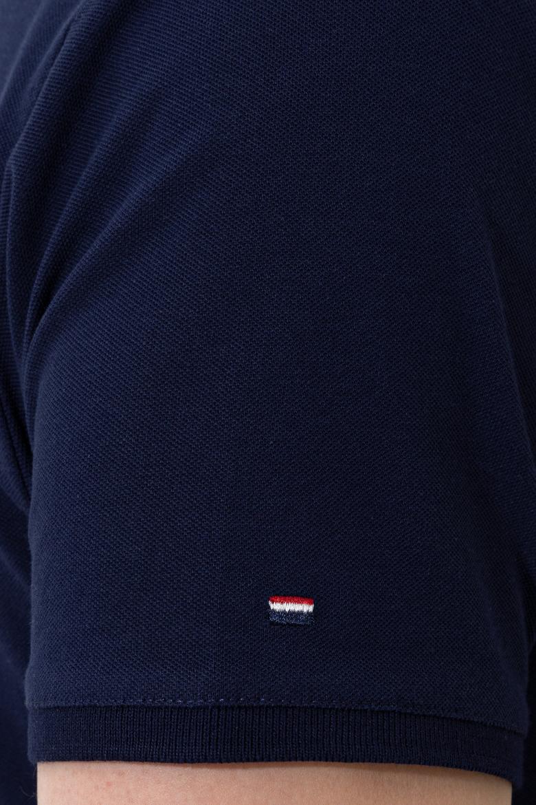 Erkek Lacivert Polo Yaka Basic T-Shirt - 50251701028