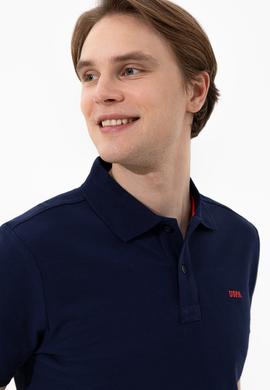 Erkek Lacivert Polo Yaka Basic T-Shirt - 50251701028