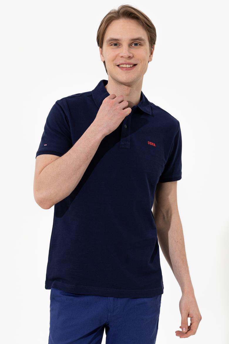 Erkek Lacivert Polo Yaka Basic T-Shirt - 50251701028