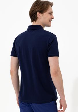 Erkek Lacivert Polo Yaka Basic T-Shirt - 50251701028