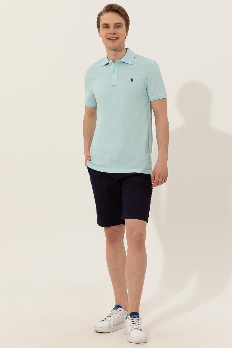 Erkek Aqua Polo Yaka Basic T-Shirt - 50249149029