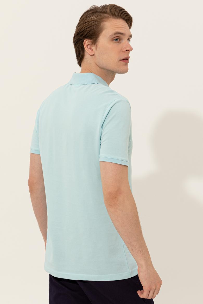 Erkek Aqua Polo Yaka Basic T-Shirt - 50249149029