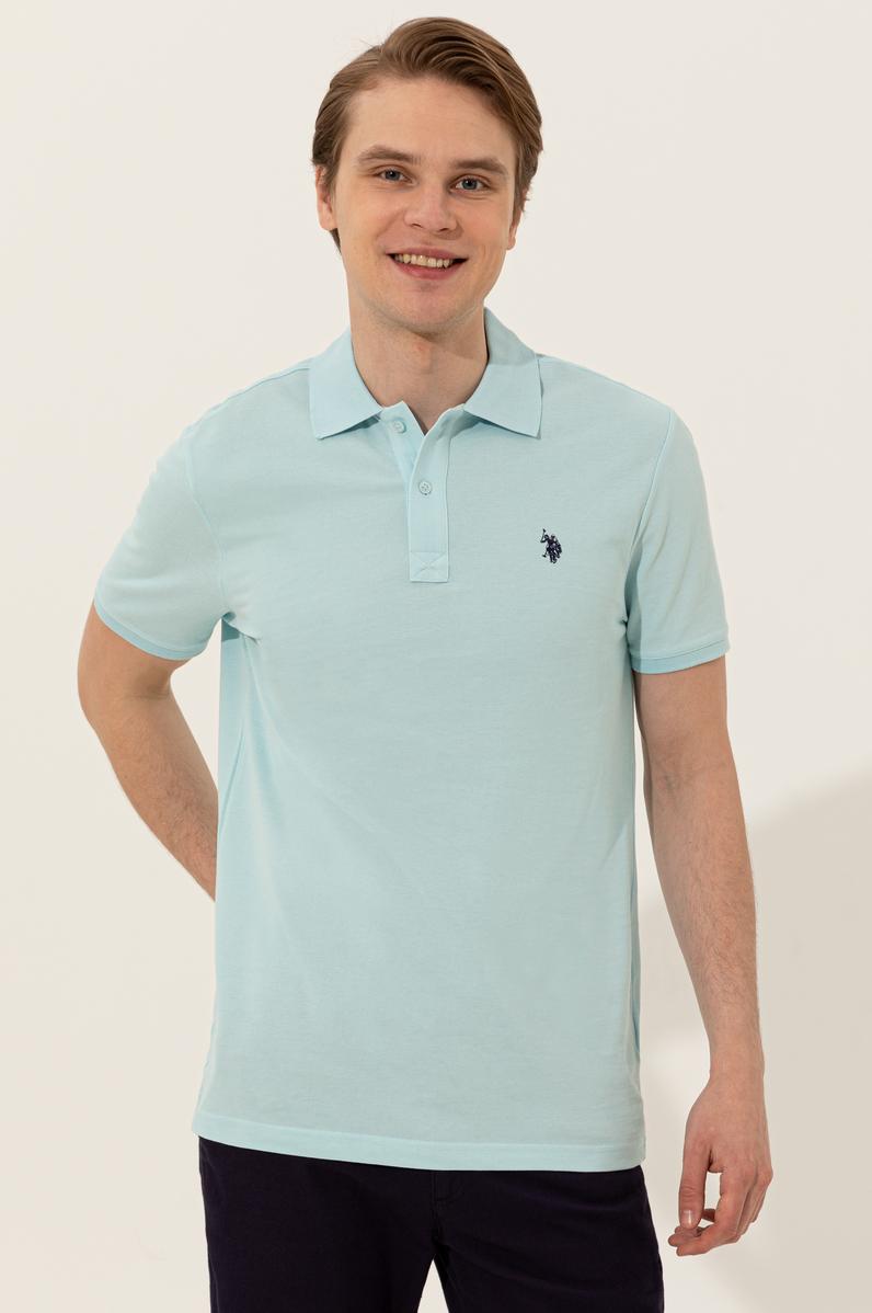 Erkek Aqua Polo Yaka Basic T-Shirt
