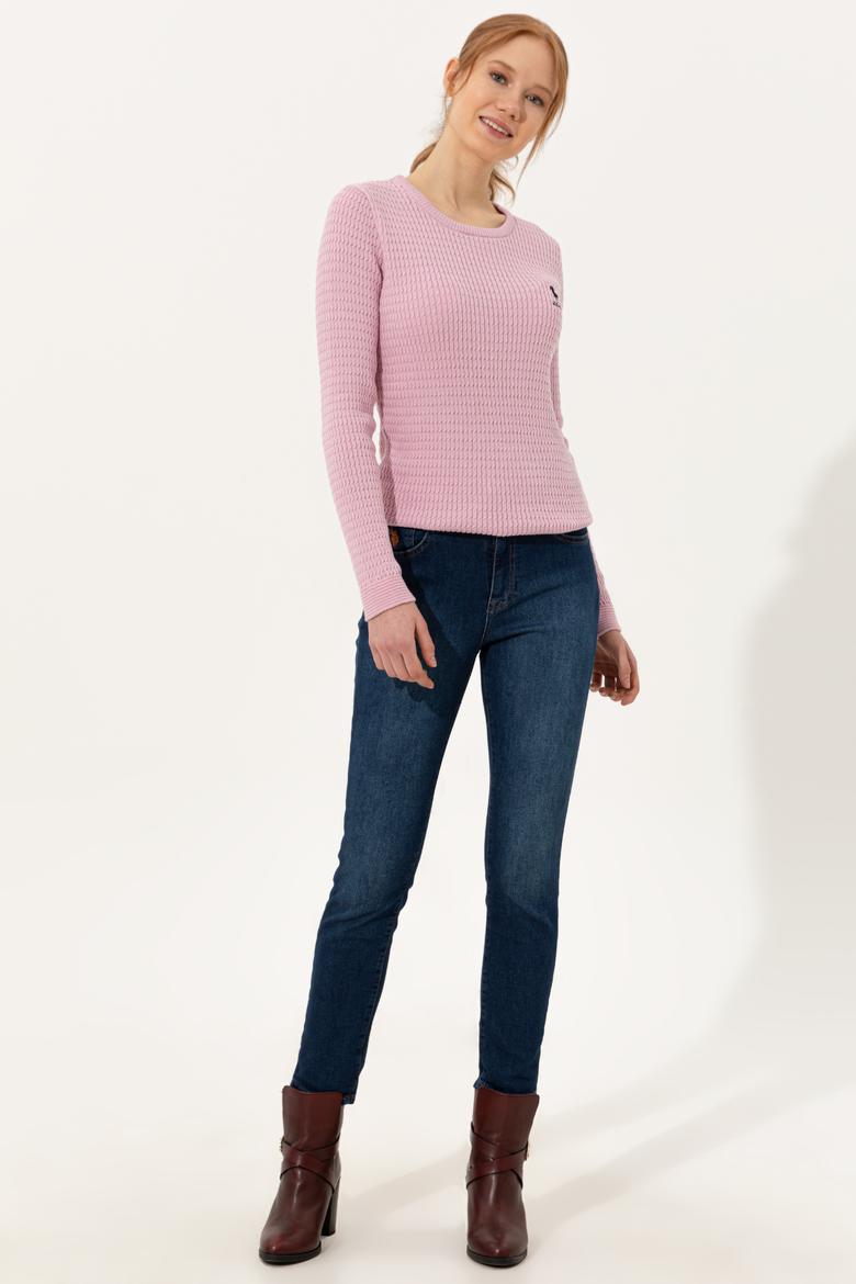 Kadın Manolya Basic Kazak - 50255658078