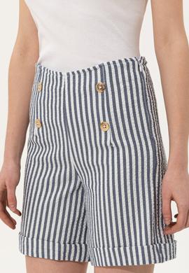 Kadın Lacivert Dokuma Şort - 50246070001