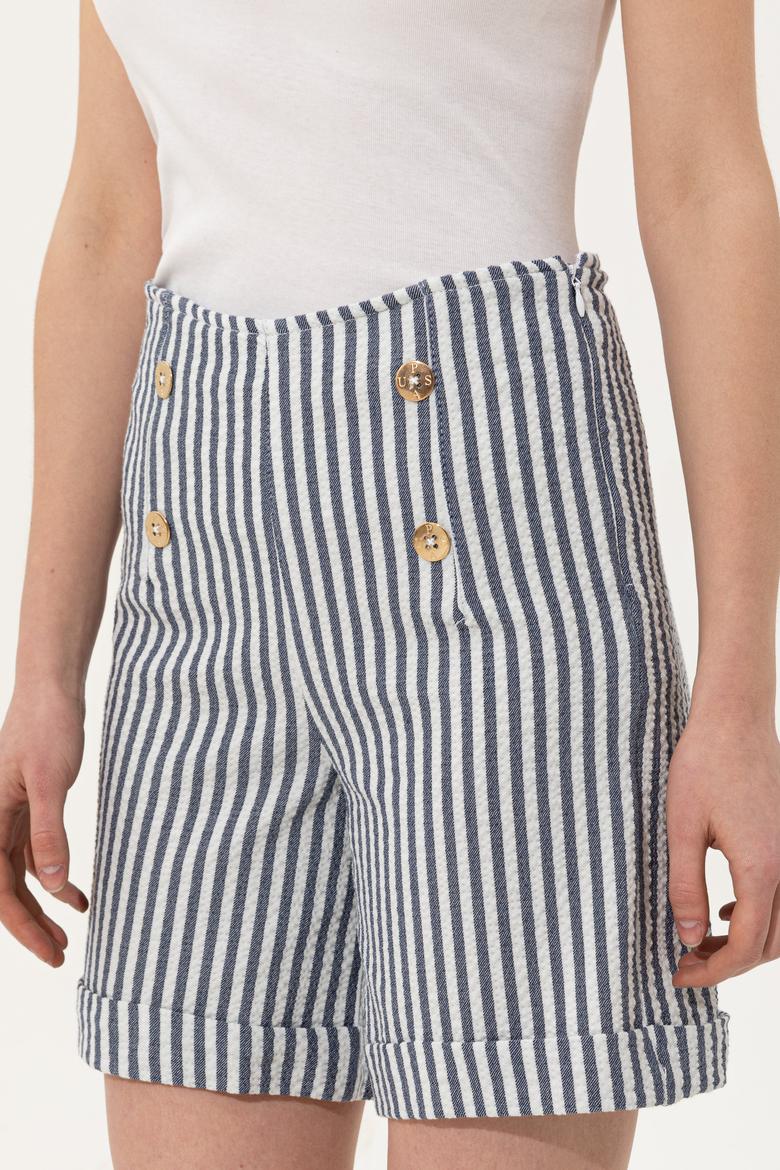 Kadın Lacivert Dokuma Şort - 50246070001