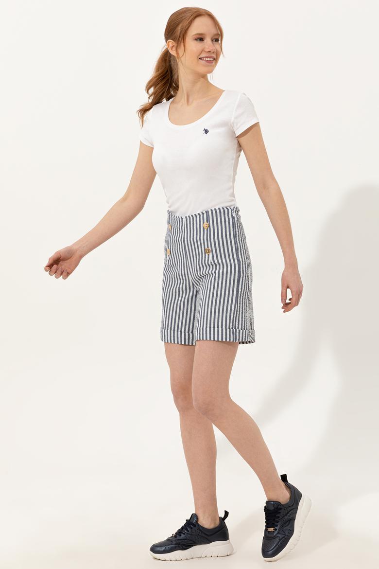 Kadın Lacivert Dokuma Şort - 50246070001