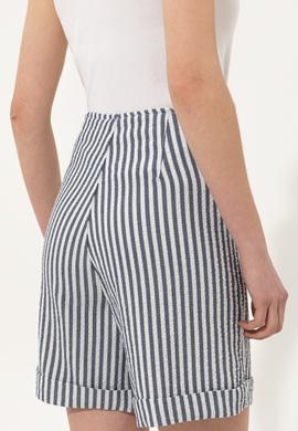 Kadın Lacivert Dokuma Şort - 50246070001