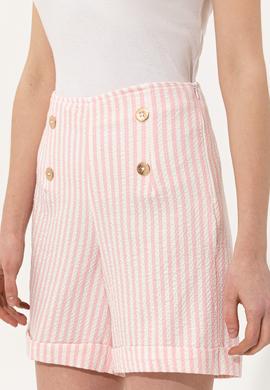 Kadın Pembe Dokuma Şort - 50246070006