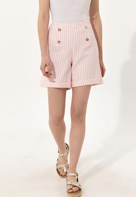 Kadın Pembe Dokuma Şort - 50246070006