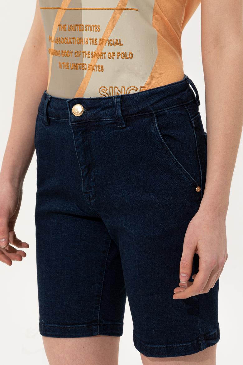 Kadın Mavi Jean Şort - 50249621002