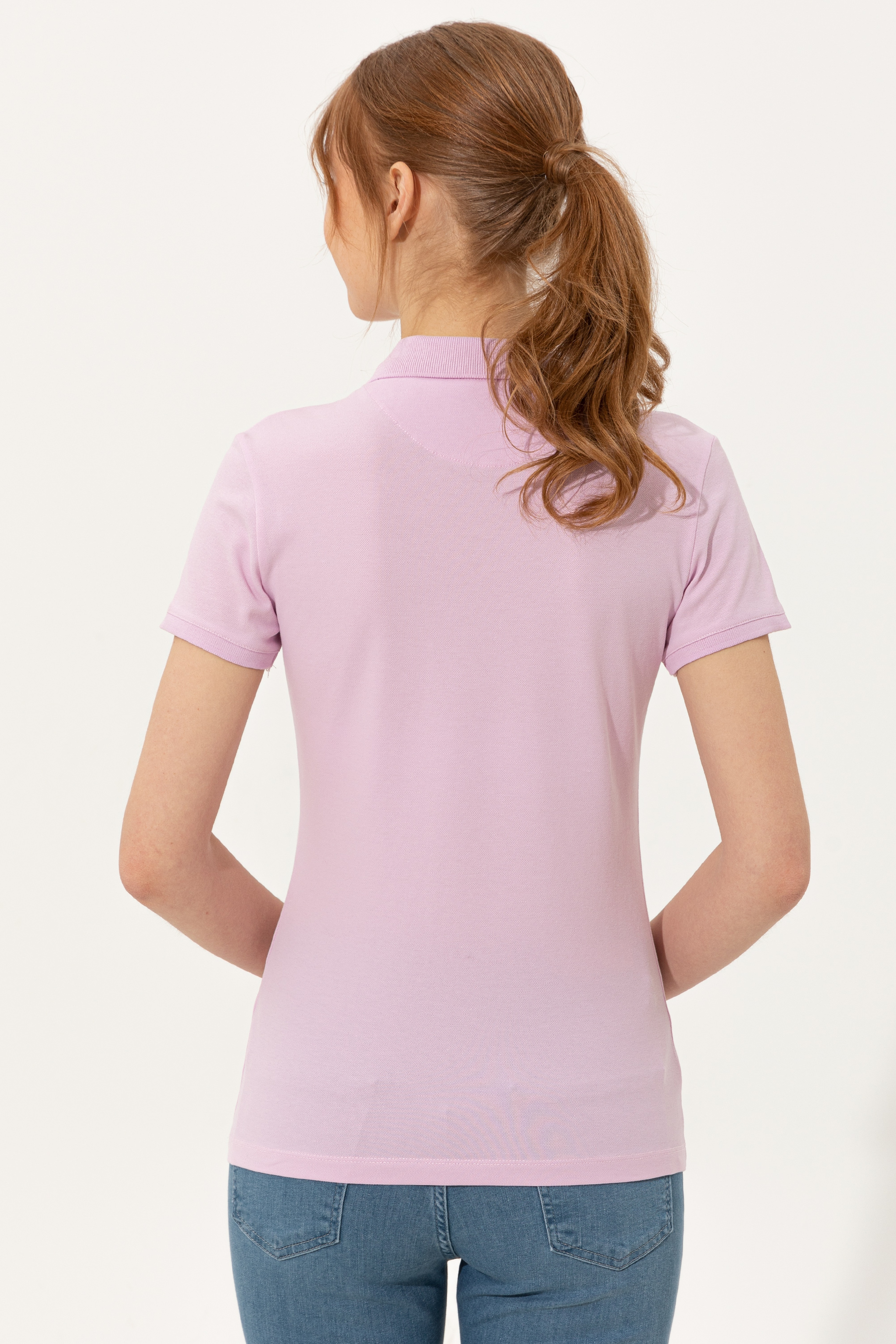 Kadın Manolya Basic Polo Yaka Tişört