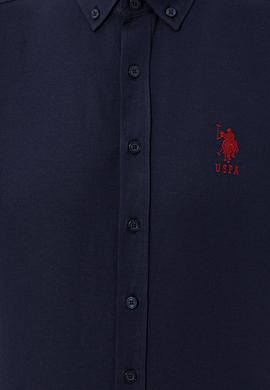 Erkek Lacivert Uzun Kollu Basic Gömlek - 50254188041