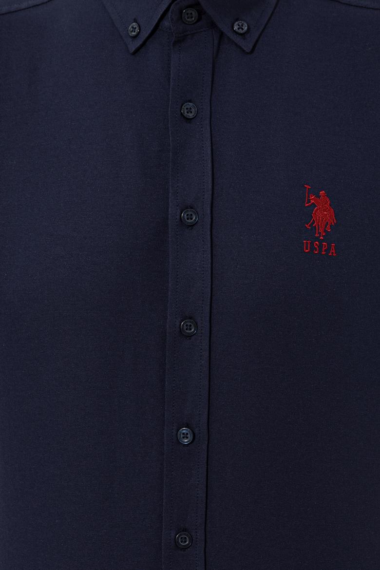 Erkek Lacivert Uzun Kollu Basic Gömlek - 50254188041