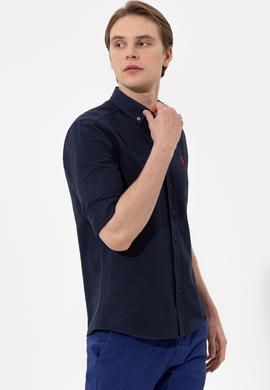 Erkek Lacivert Uzun Kollu Basic Gömlek - 50254188041