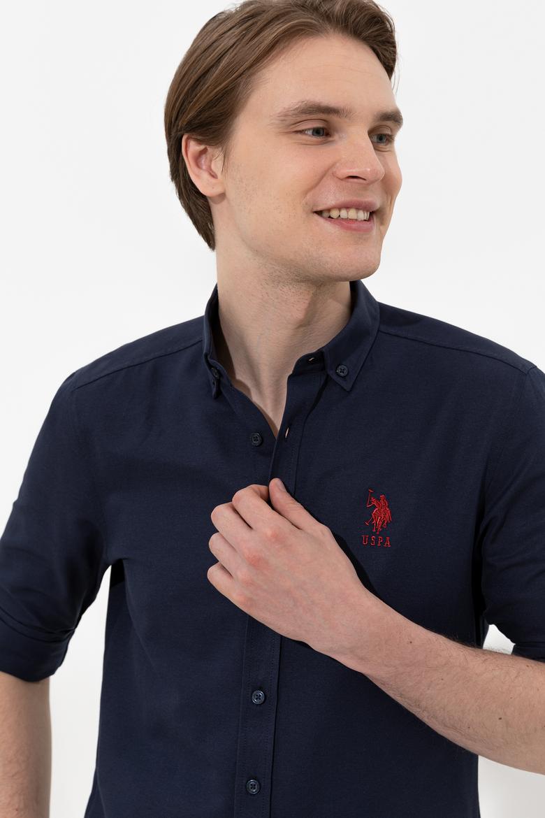 Erkek Lacivert Uzun Kollu Basic Gömlek - 50254188041