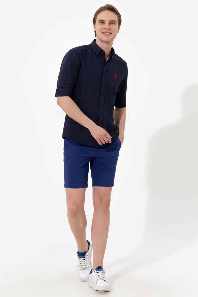 Erkek Lacivert Uzun Kollu Basic Gömlek - 50254188041