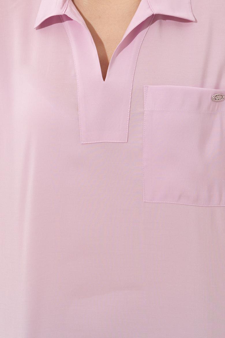 Kadın Manolya Uzun Kollu Gömlek - 50247456008