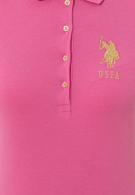 Kadın Pembe Basic Polo Yaka Tişört - 50246278078
