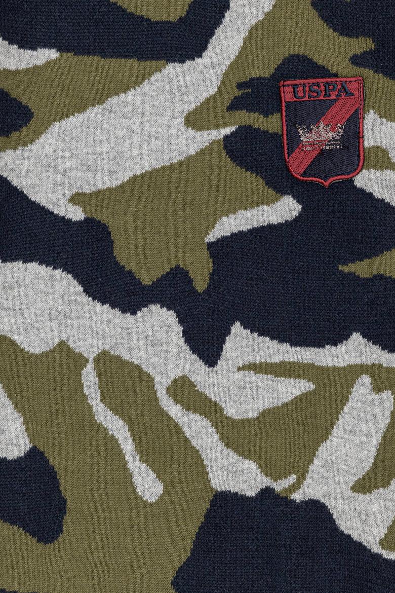 Erkek Çocuk Haki Bisiklet Yaka Triko Kazak - 50237685005