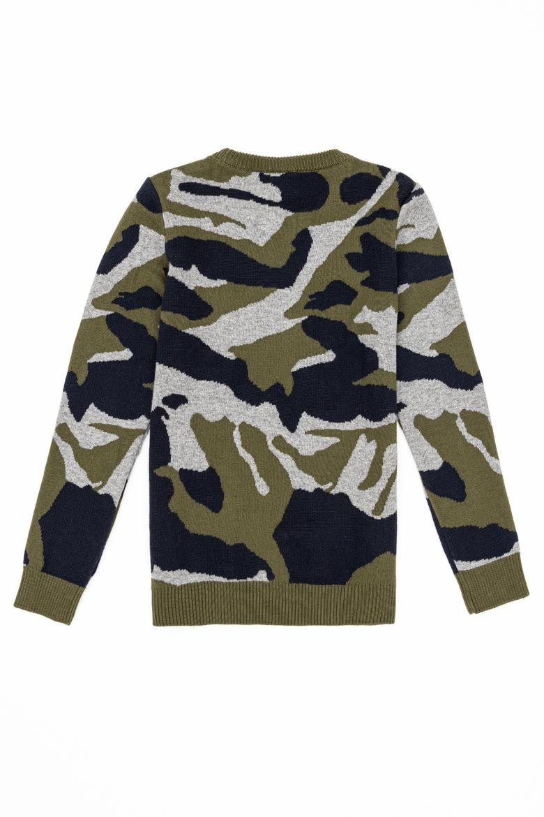 Erkek Çocuk Haki Bisiklet Yaka Triko Kazak - 50237685005