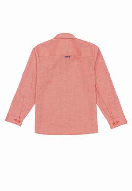 Erkek Çocuk Kırmızı Uzun Kollu Basic Gömlek - 50247649118