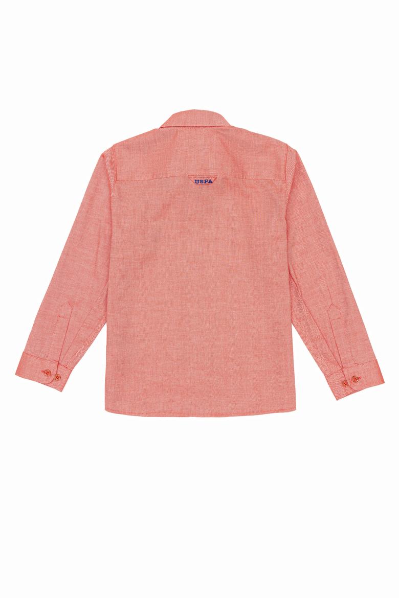 Erkek Çocuk Kırmızı Uzun Kollu Basic Gömlek - 50247649118