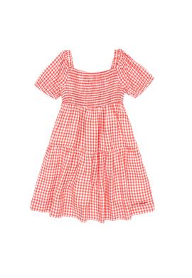 Kız Çocuk Kırmızı Dokuma Elbise - 50247464004
