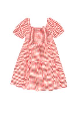 Kız Çocuk Kırmızı Dokuma Elbise - 50247464004