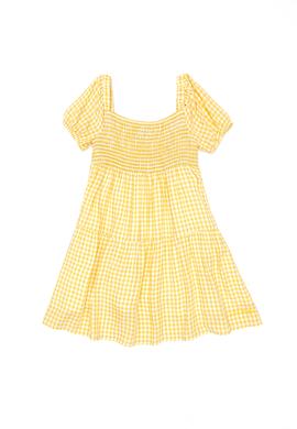 Kız Çocuk Açık Sarı Dokuma Elbise - 50247464014