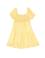 Kız Çocuk Açık Sarı Dokuma Elbise