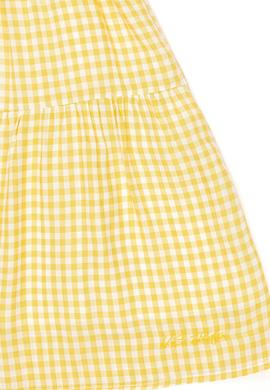 Kız Çocuk Açık Sarı Dokuma Elbise - 50247464014