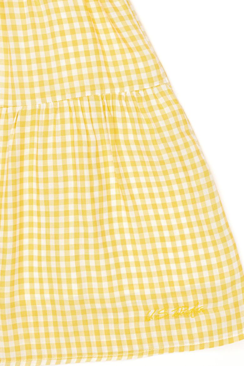 Kız Çocuk Açık Sarı Dokuma Elbise - 50247464014