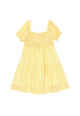 Kız Çocuk Açık Sarı Dokuma Elbise - 50247464014