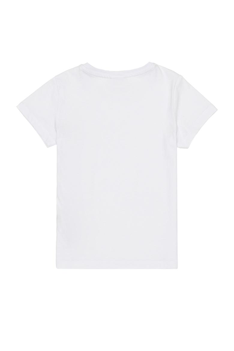 Çocuk Beyaz Bisiklet Yaka Tişört - 50249291001